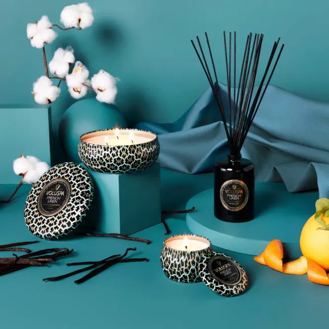 Hovedbilde Voluspa Mini Tin Candle French linen