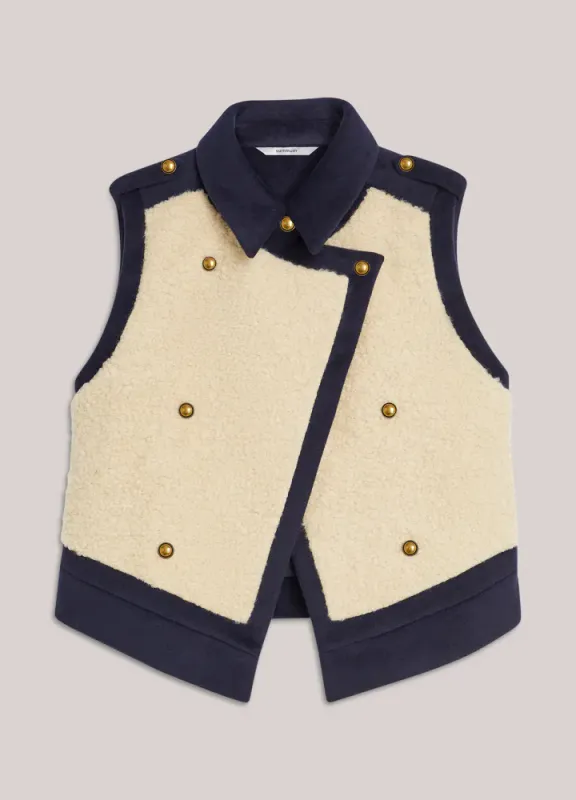 Summum, Vest, bouckle ull mix, Midnight blue
