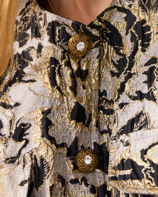 Summum jacquard bomber jacket, naturhvit