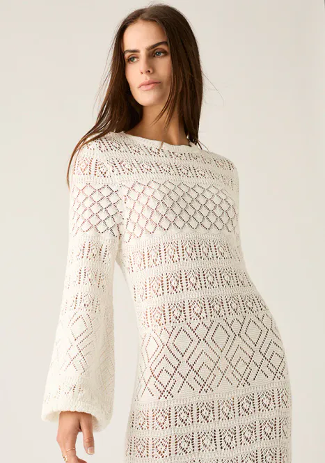 Hovedbilde MOS Bruna Pointelle Long Sleeve, hvit