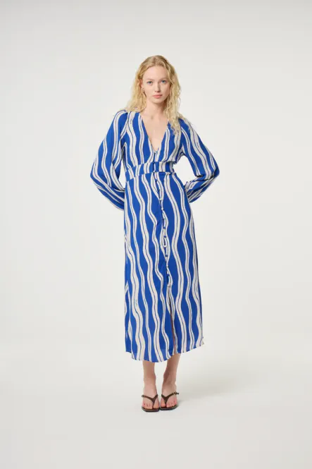 Hovedbilde Fabienne Ana midi dress, blå stripet