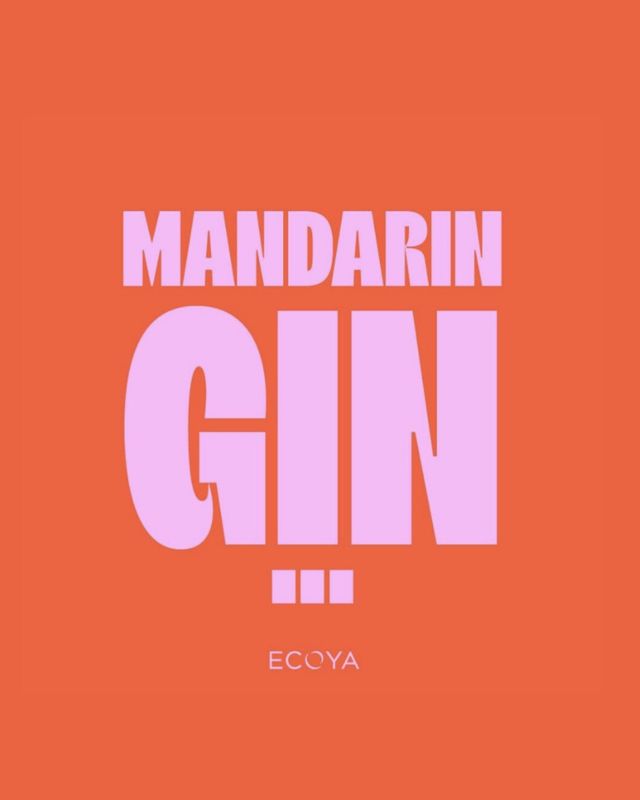 Ecoya Mandarin Gin, duftlys, 280 g