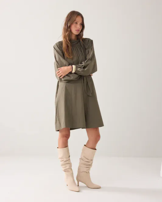 Hovedbilde Summum A-line taffeta dress, olivengrønn