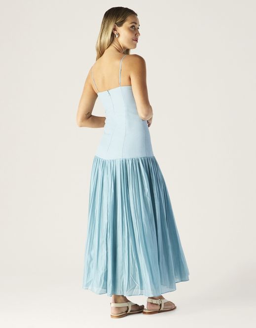 Hovedbilde MOS Serafina linen Maxi Dress, lys blå