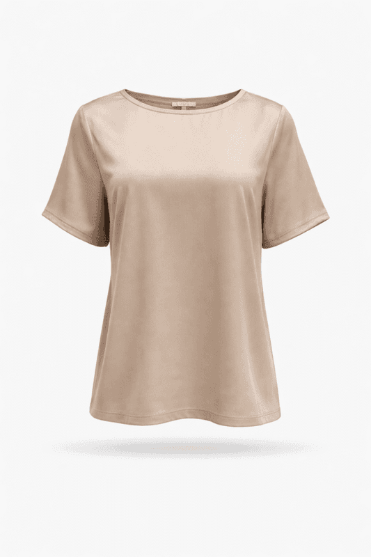 Amuse, Essie kortermet topp, lys rosa, beige eller naturhvit