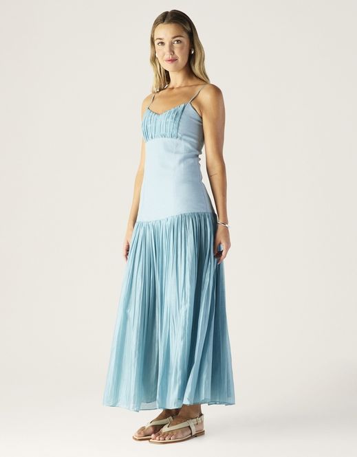Hovedbilde MOS Serafina linen Maxi Dress, lys blå
