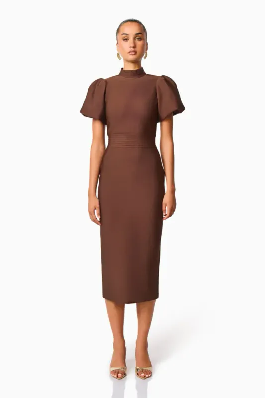Elliatt Ella midi dress, brun