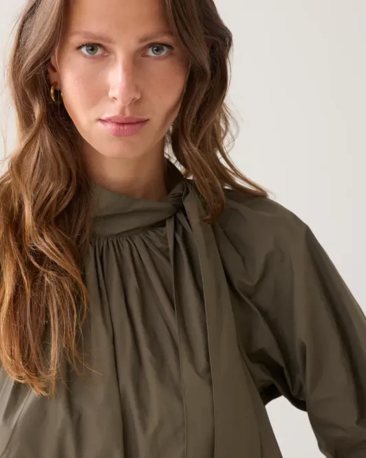 Hovedbilde Summum A-line taffeta dress, olivengrønn