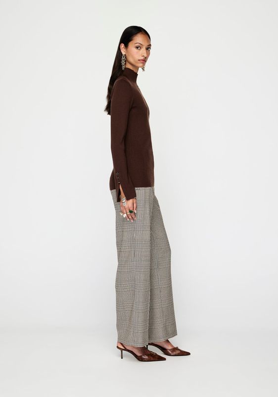 MOS Vela knit top, sort eller brun